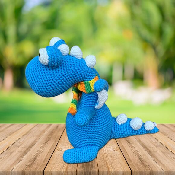 Crocheted Dinosaur Plushie | Handmade - Picture 4 of 7